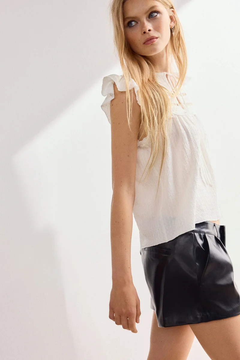 H&M Textured jersey top